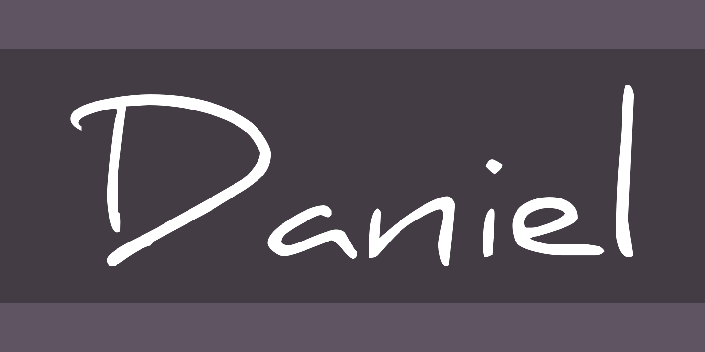 Пример шрифта Daniel